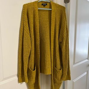 Express green cardigan